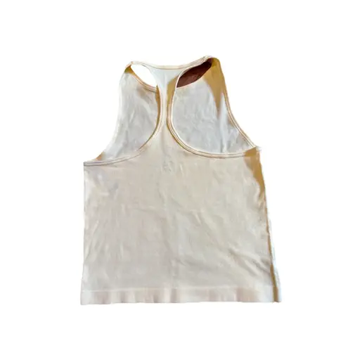 Aura Athletic Crop Tank Top Size M/L Butter Yellow Stretchy Soft Women NWOT