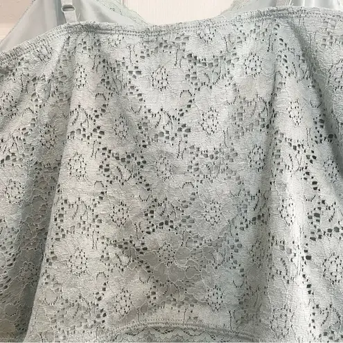 No Boundaries NoBo Juniors XL Cami Top Blue Green‎ Lace Padded Camisole Top Cottagecore Fairy