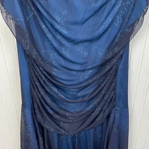 Taboo Vintage 90s Y2K Sparkly Mesh Dress Asymmetrical Hem Fairy Whimsigoth Midi