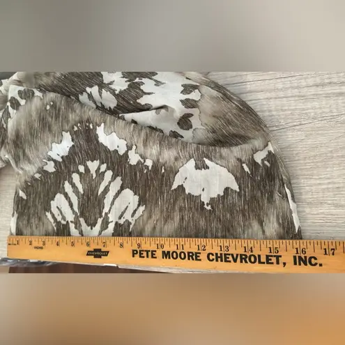 Bryn Walker 100% Cotton Sand Eli Pants Cropped Flowy Wide Leg Artsy Ikat Size XS