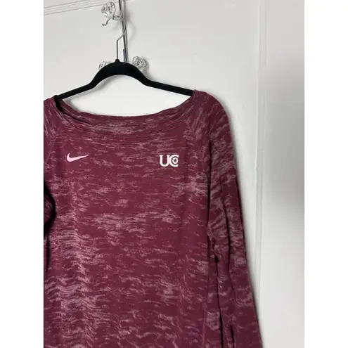 Nike  T-shirt Women's Large Tall Long Sleeve University Charleston Burgundy Knit