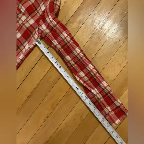 CP Shades Red Plaid and Gingham Gauze Cotton Button Down