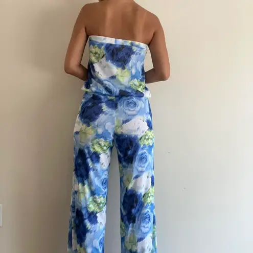 For Cynthia Blue Strapless Romper Size A