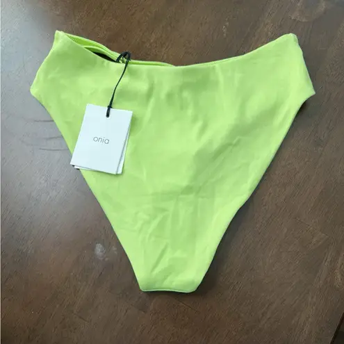 ONIA Isla Crisscross Bikini Bottom High Waisted Cutout Sharp Sea Green Size S