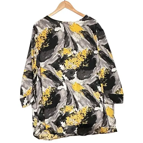 Ashley Stewart Abstract Popover Tunic Top Size 22/24 Professional Office Siren
