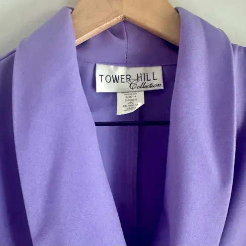 Vintage 80’s NWT Tower Hill Purple Triple Breasted Blazer Size 14