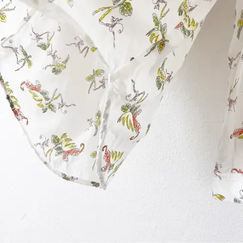 Anthropologie  Maeve Jungle Print Button Down Long Sleeve Shirt in Multicolor