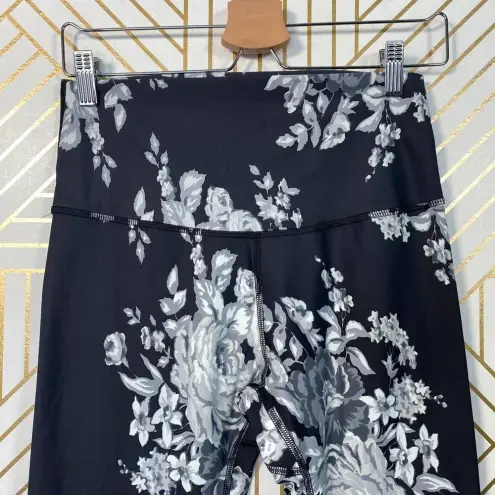 ALBION FIT Albion Leggings High-Waisted Cropped Antigua Slate Floral Print Gray Size Small - Image 4