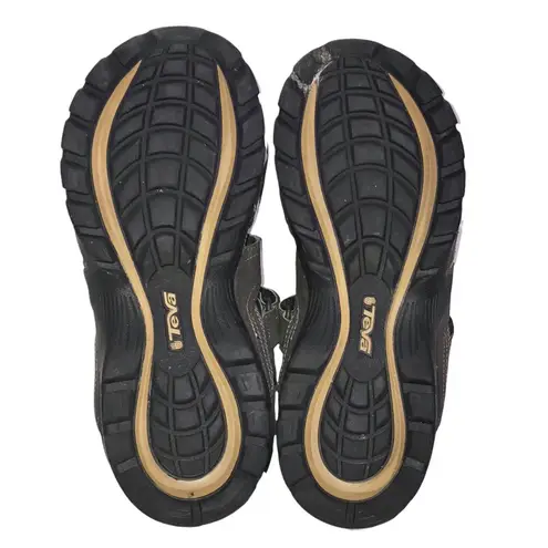 Teva Forebay Closed Toe Brown Utility Hiking Sport Faux Leather Sandals