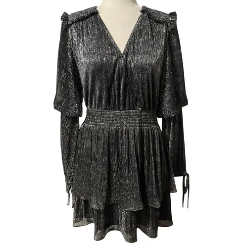 MISA Los Angeles Lisi Smocked Metallic Mini Dress – Size S-New Years Eve Dress