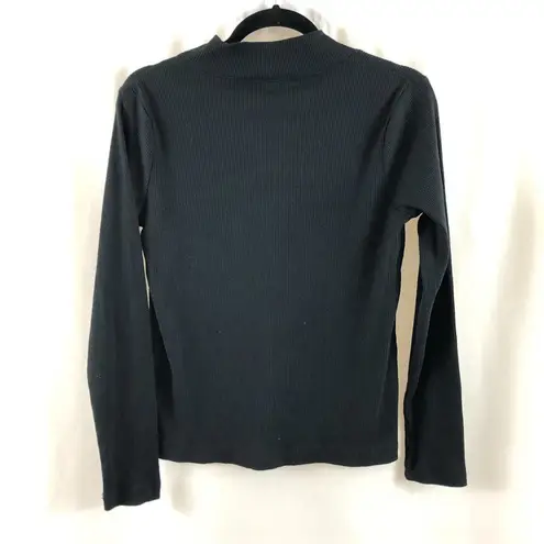 Prologue Womens Top V Neck Long Sleeve Ribbed M