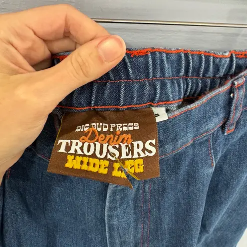 Big Bud Press Wide Leg Denim Trousers Blue