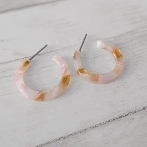 Vintage Stud Earrings Retro Multi Tone Hoops