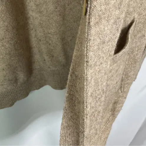 Simplify by Playlife Light Brown Knit Cardigan Sweater S Tan