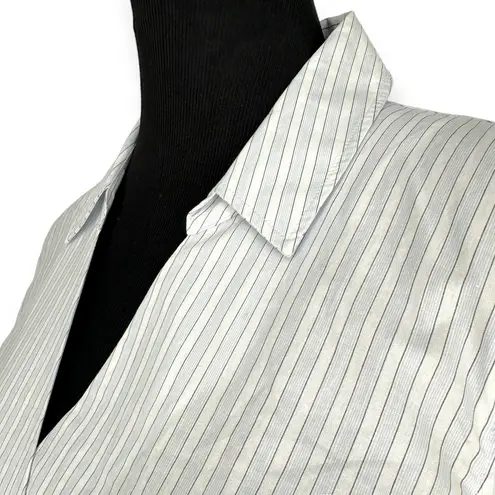 BLDWN Baldwin | Medium | Isla Wrap Top Skylight Optic White Stripe Blouse Shirt