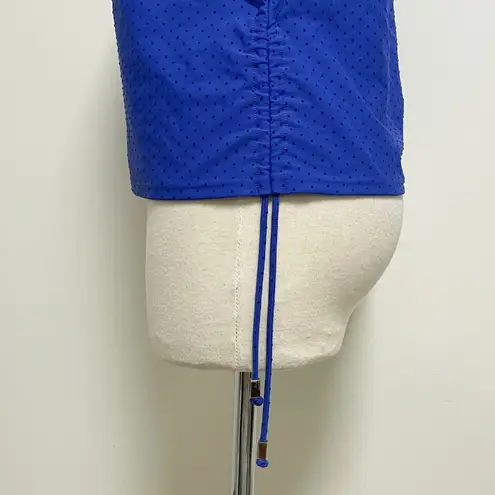 Skye Cobalt Blue Velveteen Polka Dot Tankini NOS Medium D Cup Underwire Ruching