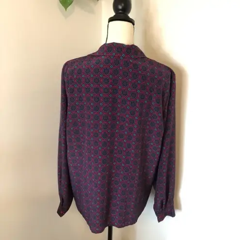 Leslie Fay Vintage Haberdashery by Floral Blouse