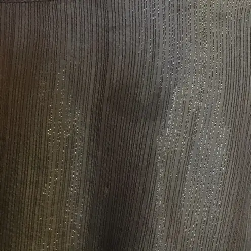 Anthropologie shimmery grey layered dressy top