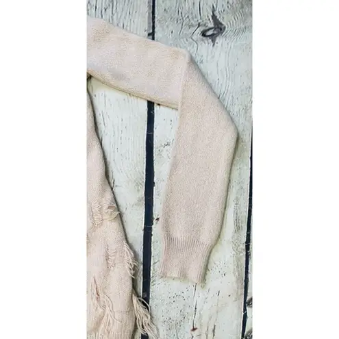 Harper Lane Ruffle Mockneck Fringe Pullover Sweater