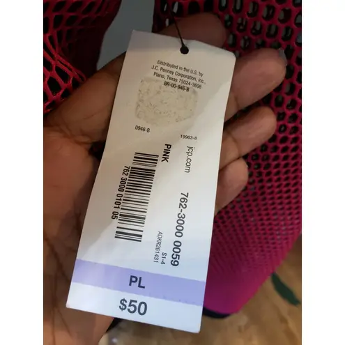 a.n.a  Bomber Jacket Womens PL Pink Black Mesh Polyester Long Sleeve Full Zip - Image 6