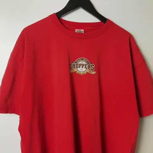 00s Vintage Choppers T Shirt Motorcycle Biker Graphic Tee Short Sleeve Red XXL Size undefined