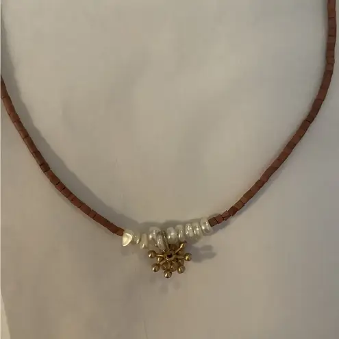 Pink sparkle flower necklace set