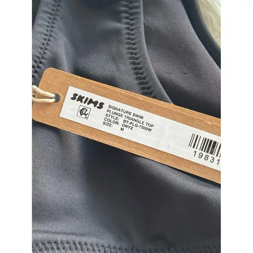 SKIMS Swim Plunge Bikini Top Onyx Size Medium