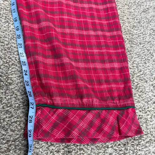 Disney Mickey Mouse Plaid Flannel Pajama Set Women's Size Large Red Sleepwear