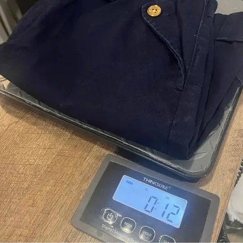 Lauren Ralph Lauren Navy Shorts Women Size 6 Cuffed Gold Buttons Sailor Nautical Blue