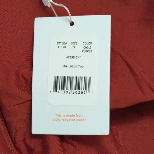 ANDIE NWT The Luzon Top Chili Pepper Wide Straps Back Clasp Cutout Bikini S