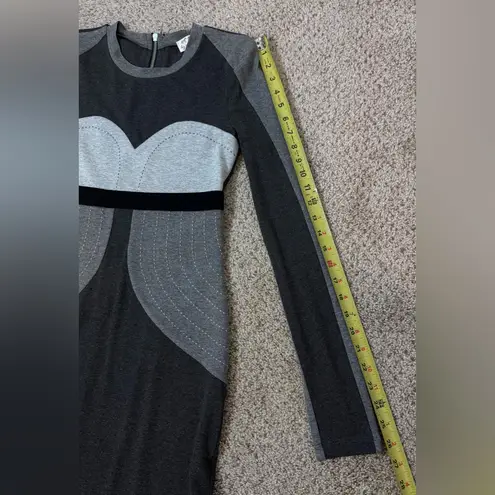 Torn By Ronny Kobo Contour Illusion Bodycon Dress XS Gray Quiet Luxury Office