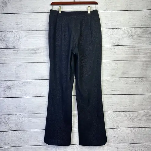 Etcetera Women's Corduroy Paisley Pants Black Size 4 Straight Leg