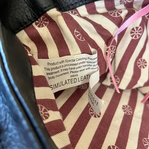 Lounge Fly Y2K Studded Sugar Skull Polka-Dot Black Canvas Faux Leather Tote Bag