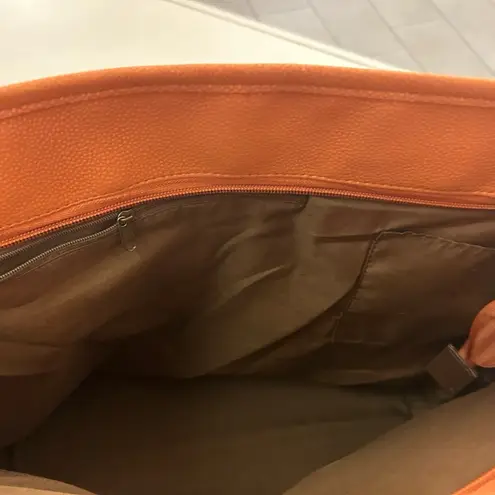 Tote Orange and Brown Stylish Tote Bellemonde vegan leather new