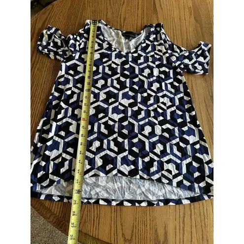 Buffalo Jeans By Top Women's S Multicolor Floral Cold Shoulder Sleeve