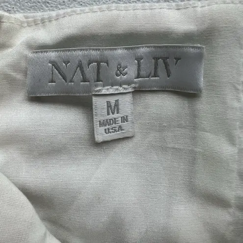 Nat & Liv Regina Dress White Size Medium Corset Long Sleeve Mini Dress