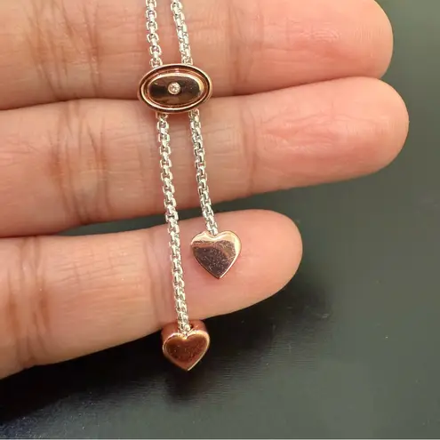 Disney  Unwritten Crystal Mickey & Minnie Mouse Rose-gold plated Hearts Bracelet