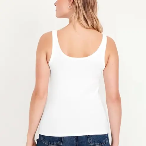 Old Navy  | White First-Layer Ribbed Scoop-Neck Tank Top | XL