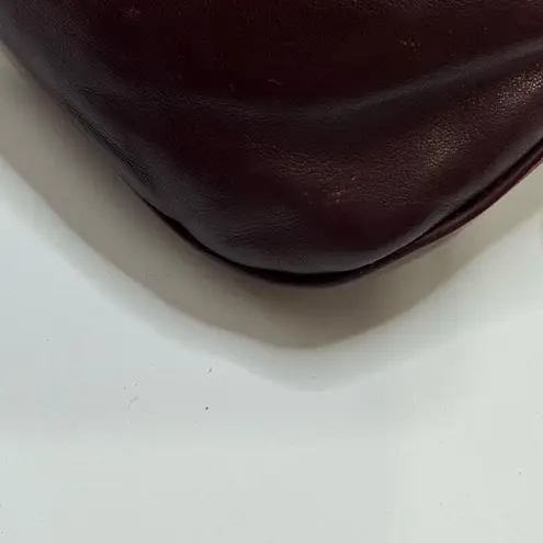 Etienne Aigner Dark Burgundy Leather Shoulder Bag