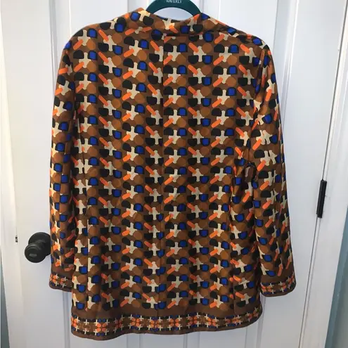 ZARA  NWT Satin Orange Printed Belted Blazer