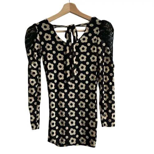 Paco Rabanne VTG Y2K floral shiffon lace shoulders top Grunge Whimsigoth L Size L