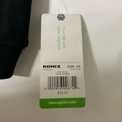 Gaiam Shine Strappy Mid-Impact Sports Bra Black