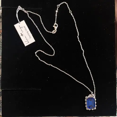 Sapphire Blue and Silver Necklace