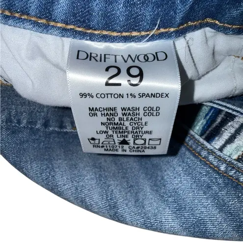 Driftwood Indie Embroidered Inset Flare Jeans - Size: W29 L26
