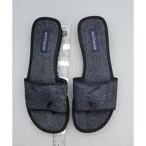 Ann Taylor  Denim Open Toe Slipper Thong