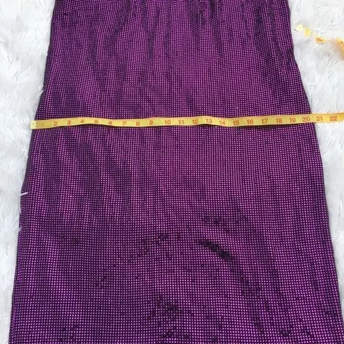 St. John Women’s one shoulder sparkly purple sequined evening dress size 12