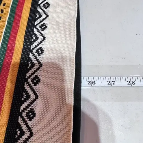 Vintage Women's Knit Bird Aztec Striped Southwestern Top Multi