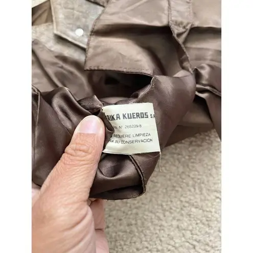 Balmain Pierre Paris Olive Green Rustic Distresssd Leather Vest Size 2 w/flaws