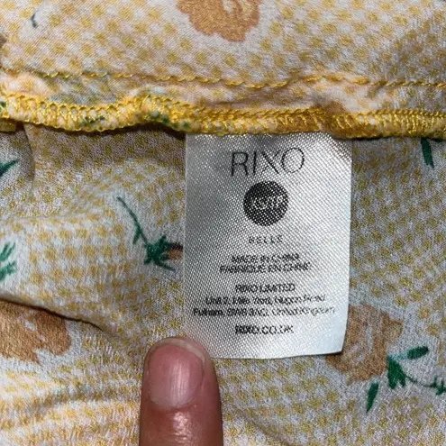 Rixo London Belle Floral Gingham Check Silk