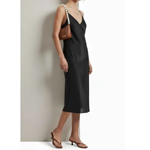 THE FRANKIE SHOP Venice Slip Dress, Black, Small Black